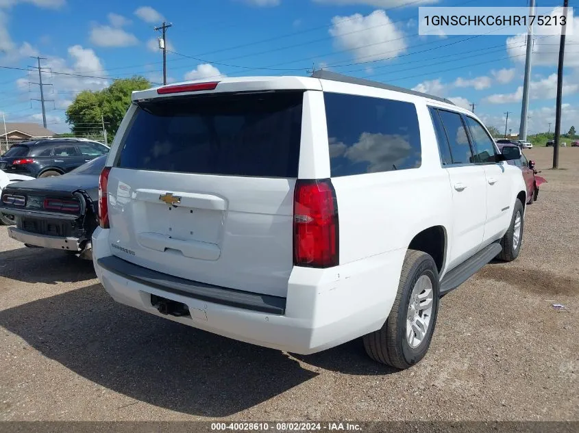 2017 Chevrolet Suburban Lt VIN: 1GNSCHKC6HR175213 Lot: 40028610