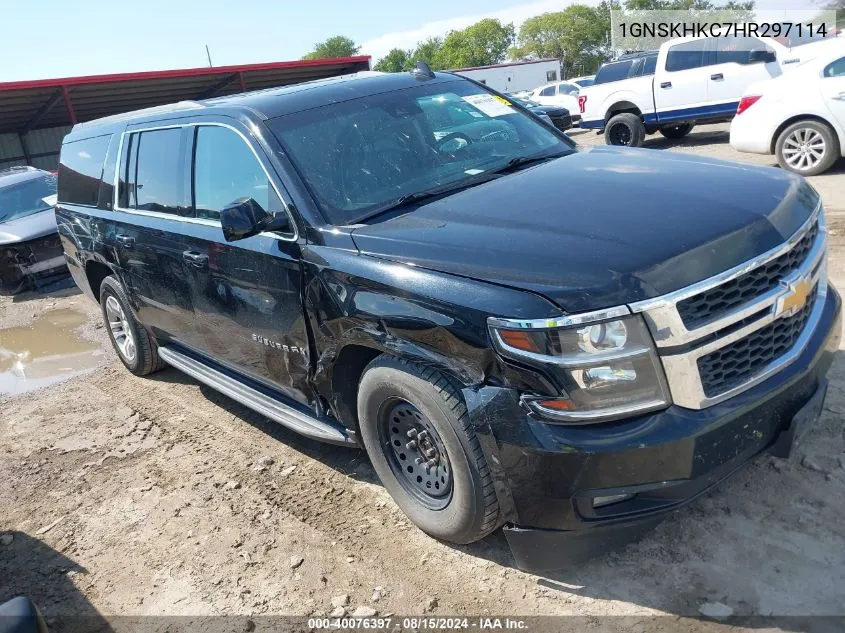 2017 Chevrolet Suburban Lt VIN: 1GNSKHKC7HR297114 Lot: 40076397