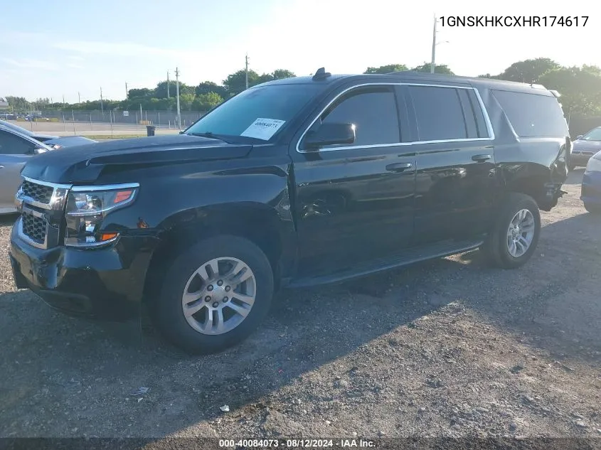 1GNSKHKCXHR174617 2017 Chevrolet Suburban Lt