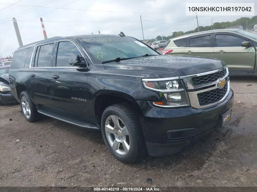 2017 Chevrolet Suburban Lt VIN: 1GNSKHKC1HR197042 Lot: 40140218