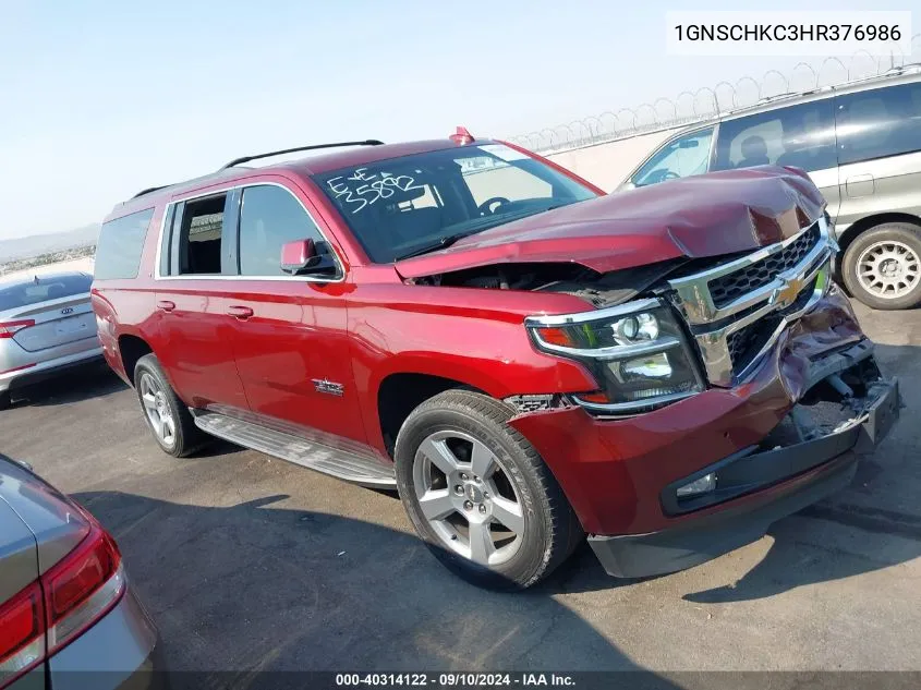 2017 Chevrolet Suburban Lt VIN: 1GNSCHKC3HR376986 Lot: 40314122