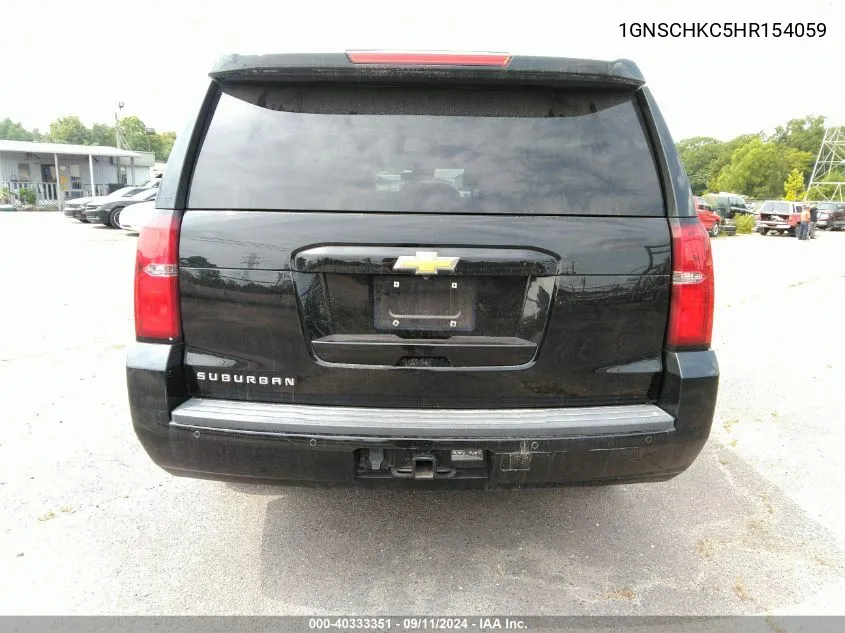 1GNSCHKC5HR154059 2017 Chevrolet Suburban Lt