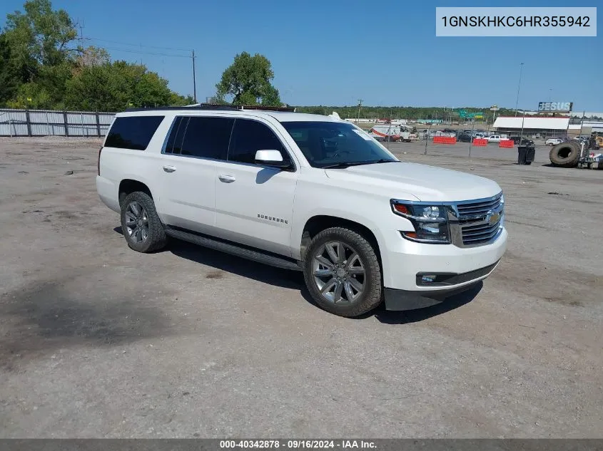 2017 Chevrolet Suburban Lt VIN: 1GNSKHKC6HR355942 Lot: 40342878