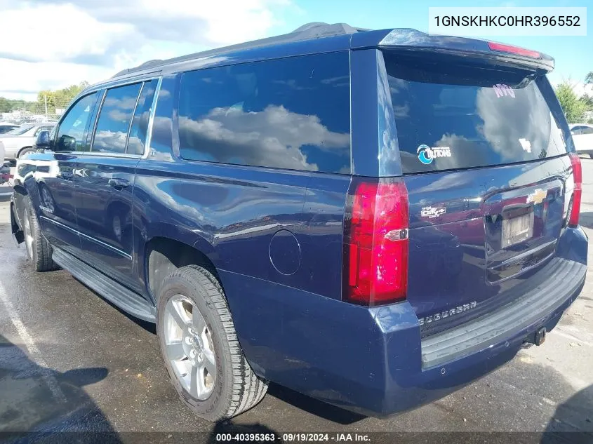 2017 Chevrolet Suburban Lt VIN: 1GNSKHKC0HR396552 Lot: 40395363