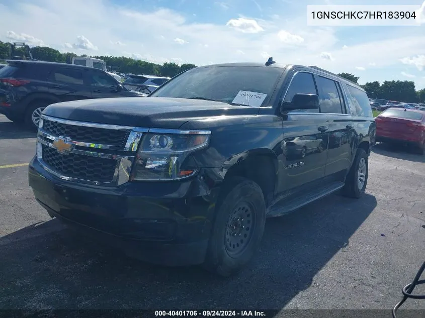 1GNSCHKC7HR183904 2017 Chevrolet Suburban Lt