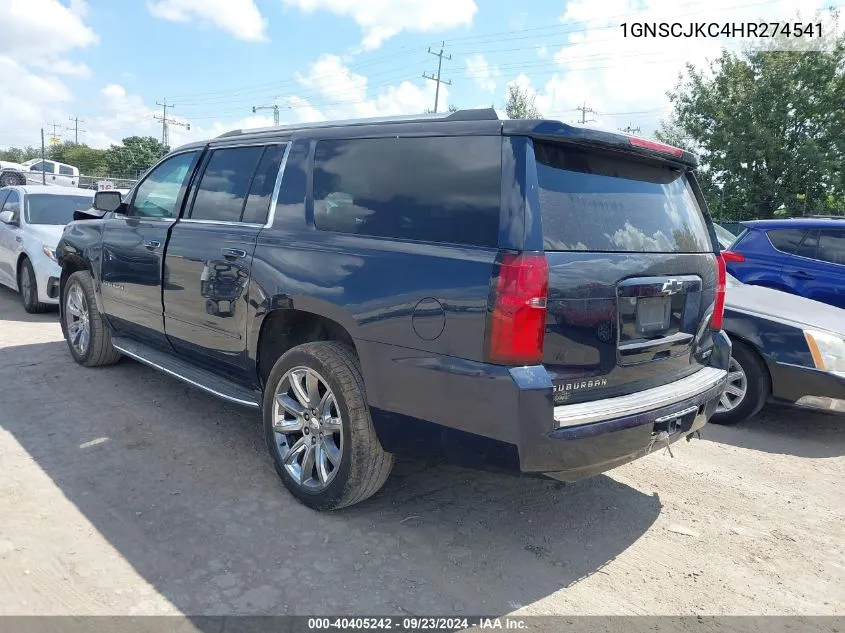 2017 Chevrolet Suburban C1500 Premier VIN: 1GNSCJKC4HR274541 Lot: 40405242