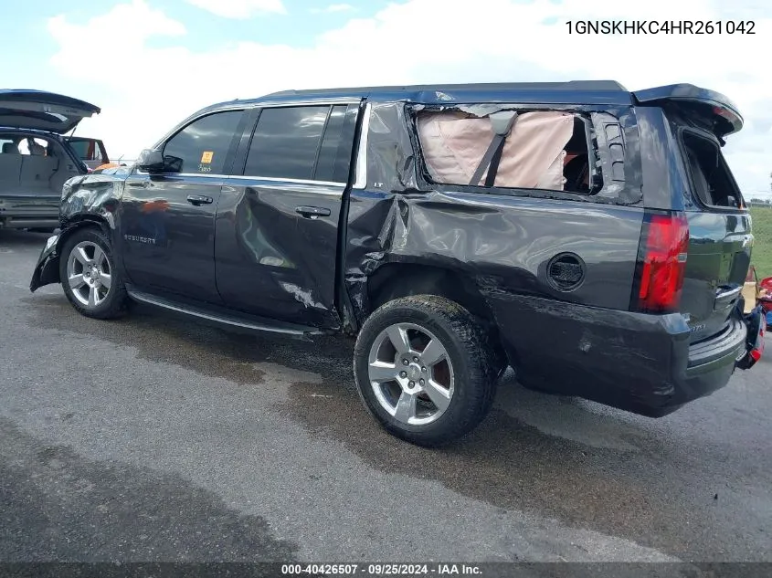 2017 Chevrolet Suburban Lt VIN: 1GNSKHKC4HR261042 Lot: 40426507