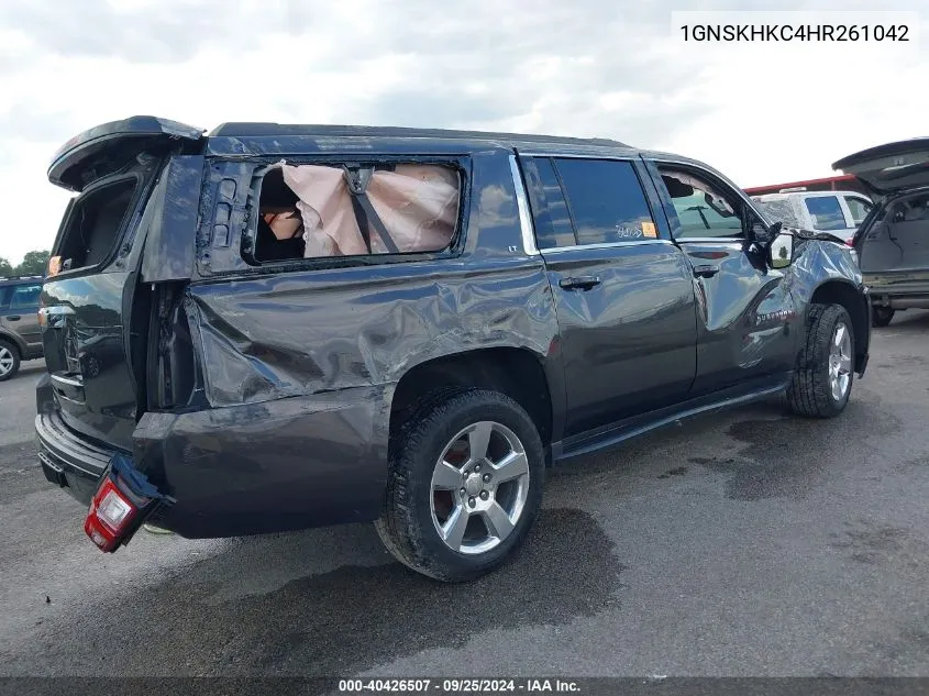 2017 Chevrolet Suburban Lt VIN: 1GNSKHKC4HR261042 Lot: 40426507