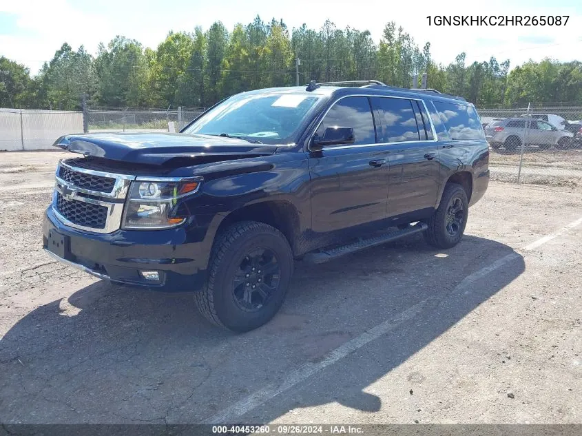 1GNSKHKC2HR265087 2017 Chevrolet Suburban Lt