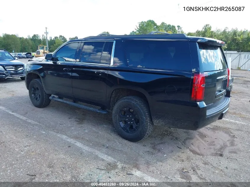 1GNSKHKC2HR265087 2017 Chevrolet Suburban Lt