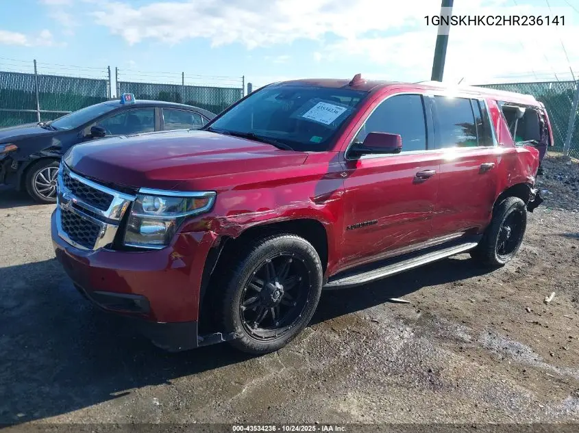1GNSKHKC2HR236141 2017 Chevrolet Suburban Lt
