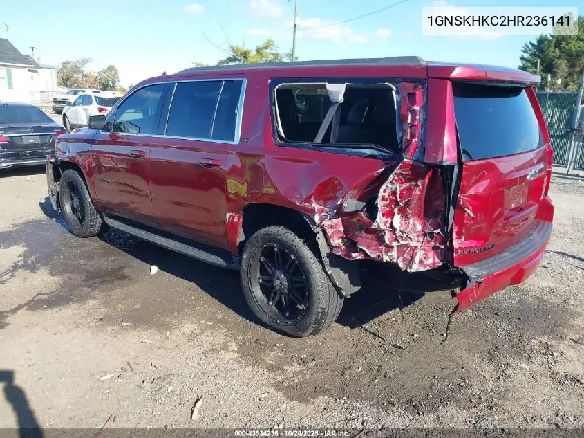 1GNSKHKC2HR236141 2017 Chevrolet Suburban Lt