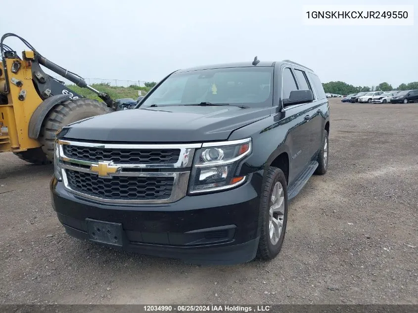 1GNSKHKCXJR249550 2018 Chevrolet Suburban K1500 Lt