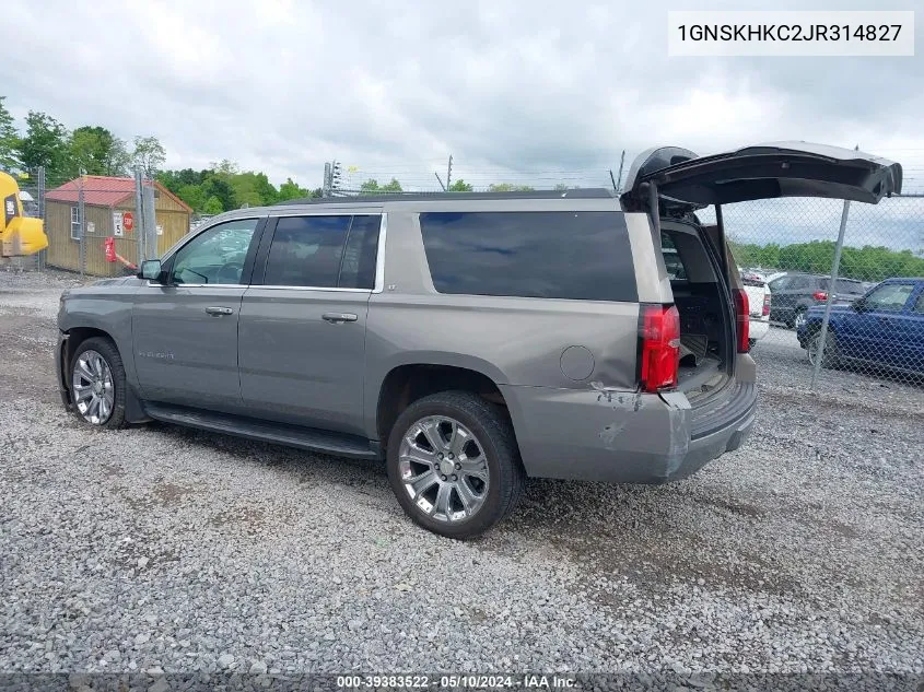 2018 Chevrolet Suburban Lt VIN: 1GNSKHKC2JR314827 Lot: 39383522