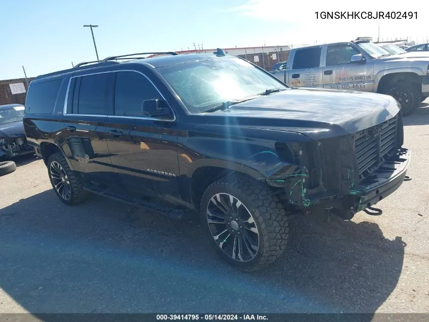 2018 Chevrolet Suburban Lt VIN: 1GNSKHKC8JR402491 Lot: 39414795