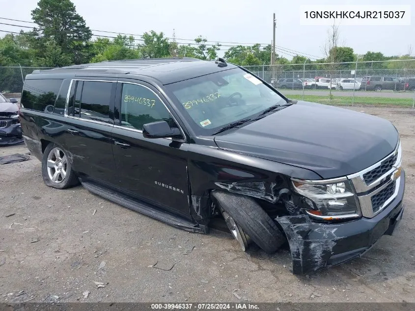 2018 Chevrolet Suburban Lt VIN: 1GNSKHKC4JR215037 Lot: 39946337