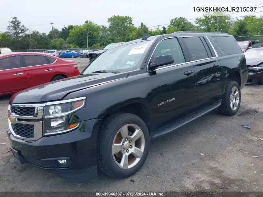 2018 Chevrolet Suburban Lt VIN: 1GNSKHKC4JR215037 Lot: 39946337