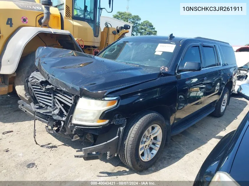 1GNSCHKC3JR261911 2018 Chevrolet Suburban Lt