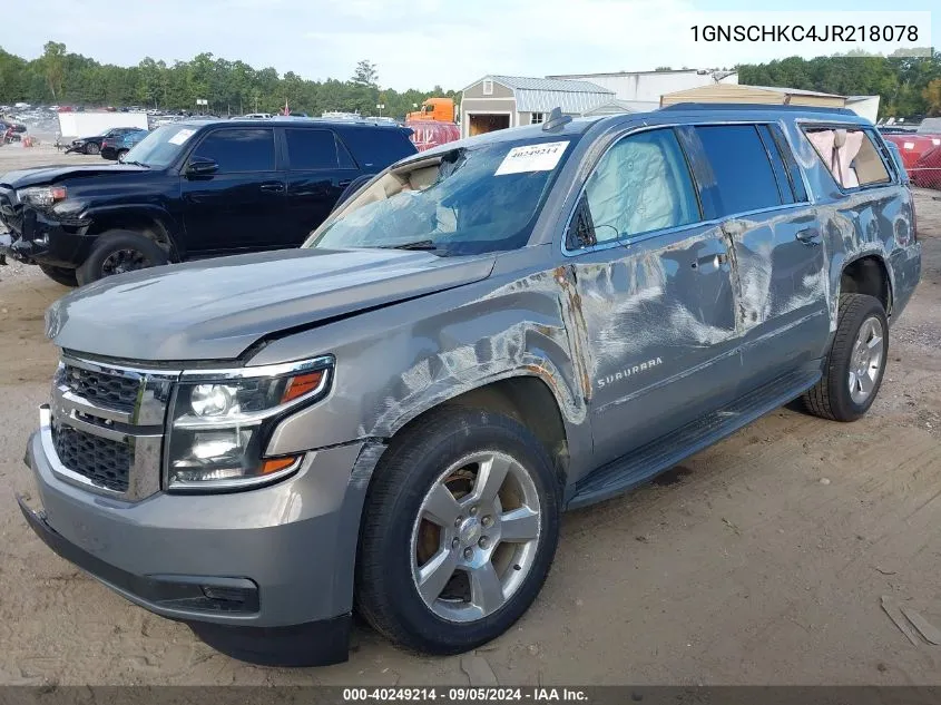 1GNSCHKC4JR218078 2018 Chevrolet Suburban C1500 Lt