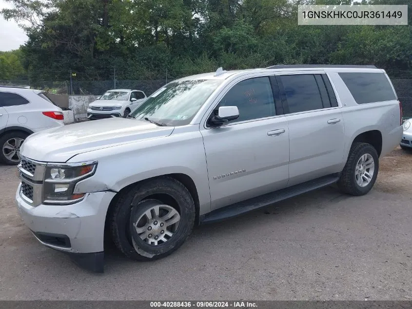 2018 Chevrolet Suburban Lt VIN: 1GNSKHKC0JR361449 Lot: 40288436