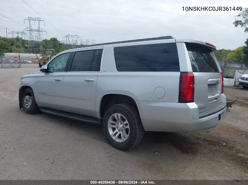 2018 Chevrolet Suburban Lt VIN: 1GNSKHKC0JR361449 Lot: 40288436