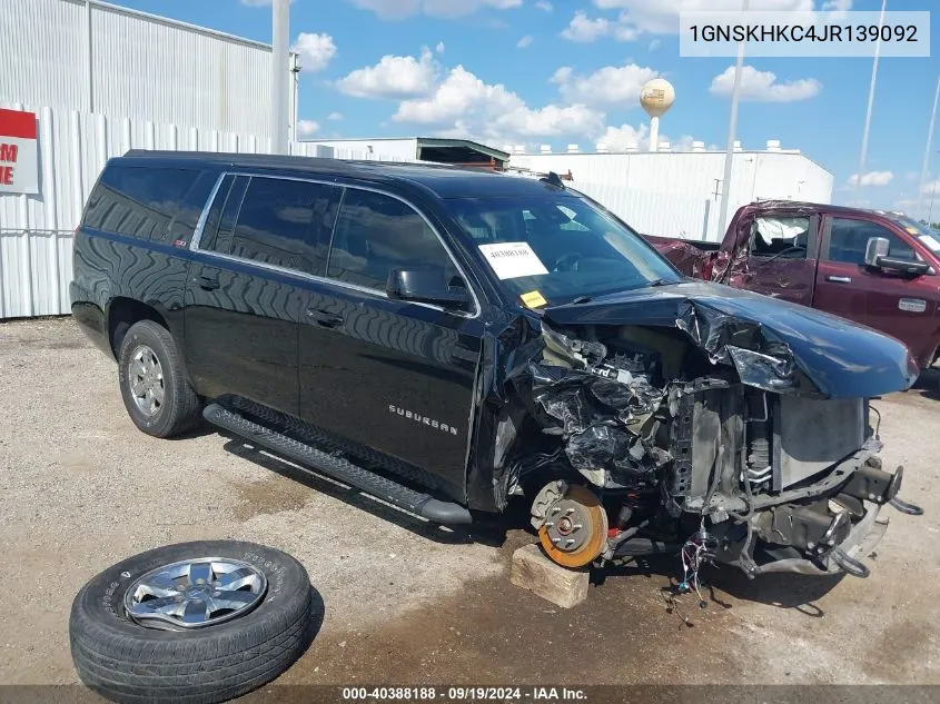 2018 Chevrolet Suburban Lt VIN: 1GNSKHKC4JR139092 Lot: 40388188