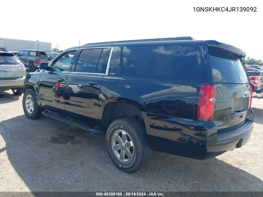 1GNSKHKC4JR139092 2018 Chevrolet Suburban Lt