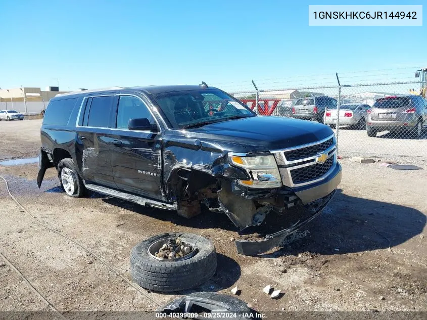 2018 Chevrolet Suburban Lt VIN: 1GNSKHKC6JR144942 Lot: 40399009