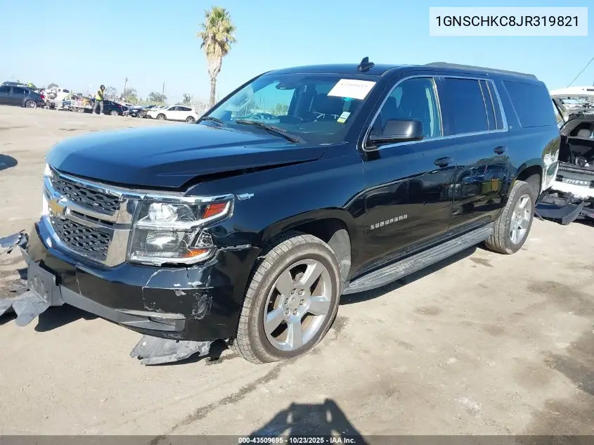 1GNSCHKC8JR319821 2018 Chevrolet Suburban Lt