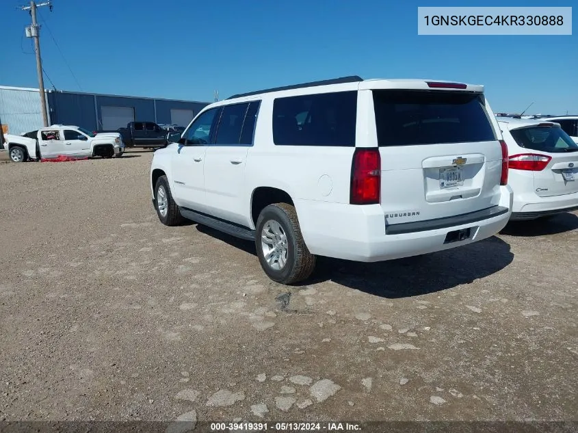 2019 Chevrolet Suburban Ls VIN: 1GNSKGEC4KR330888 Lot: 39419391