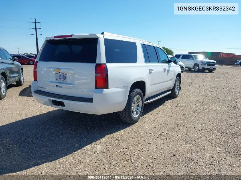 2019 Chevrolet Suburban Ls VIN: 1GNSKGEC3KR332342 Lot: 39419511