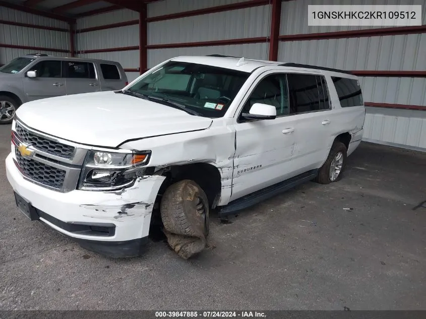 2019 Chevrolet Suburban Lt VIN: 1GNSKHKC2KR109512 Lot: 39847885