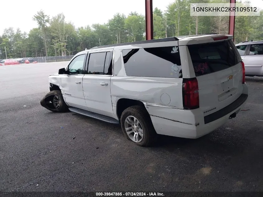 2019 Chevrolet Suburban Lt VIN: 1GNSKHKC2KR109512 Lot: 39847885