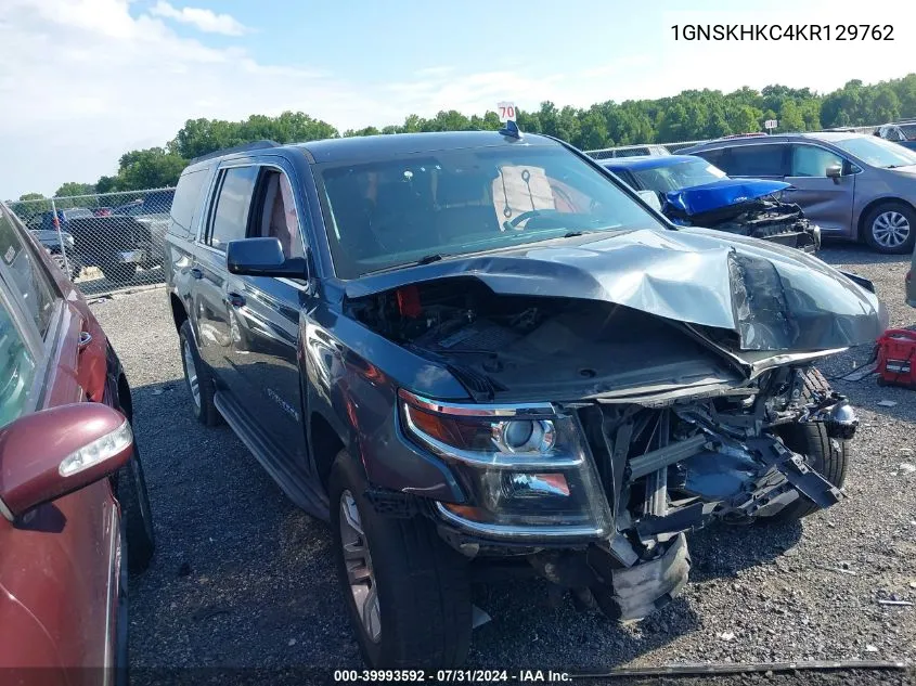 2019 Chevrolet Suburban Lt VIN: 1GNSKHKC4KR129762 Lot: 39993592