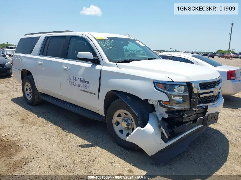 2019 Chevrolet Suburban C1500 VIN: 1GNSCKEC3KR101909 Lot: 40015594