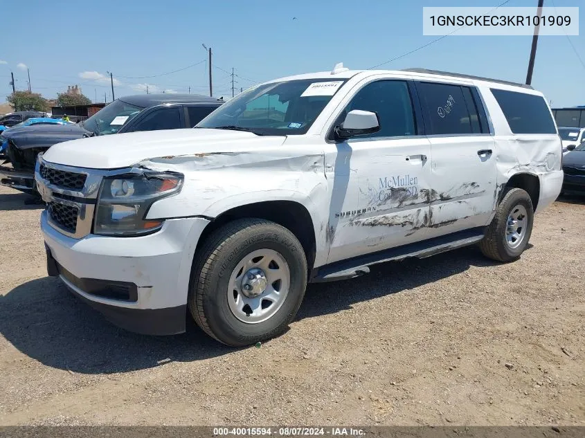 2019 Chevrolet Suburban C1500 VIN: 1GNSCKEC3KR101909 Lot: 40015594