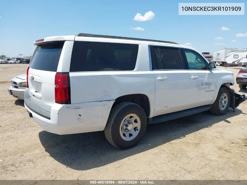 2019 Chevrolet Suburban C1500 VIN: 1GNSCKEC3KR101909 Lot: 40015594