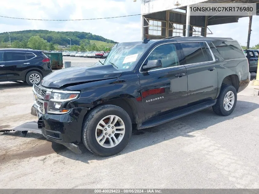 2019 Chevrolet Suburban Lt VIN: 1GNSKHKC7KR176980 Lot: 40029423