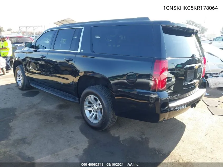 2019 Chevrolet Suburban Lt VIN: 1GNSKHKC5KR178064 Lot: 40062748