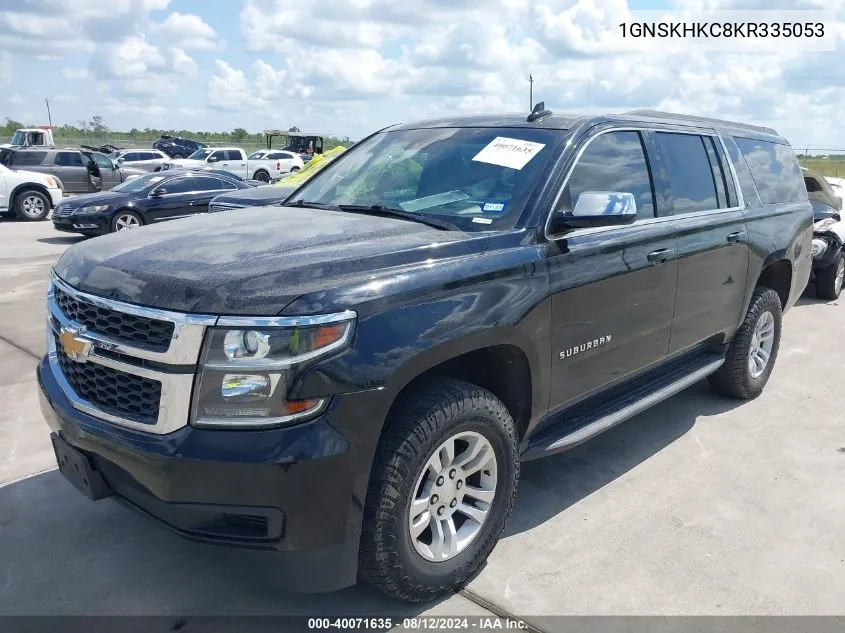 2019 Chevrolet Suburban Lt VIN: 1GNSKHKC8KR335053 Lot: 40071635