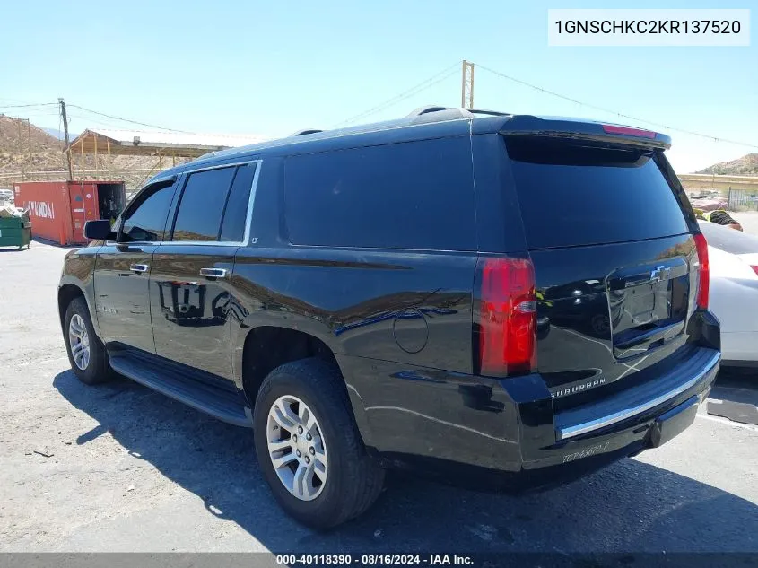 2019 Chevrolet Suburban Lt VIN: 1GNSCHKC2KR137520 Lot: 40118390