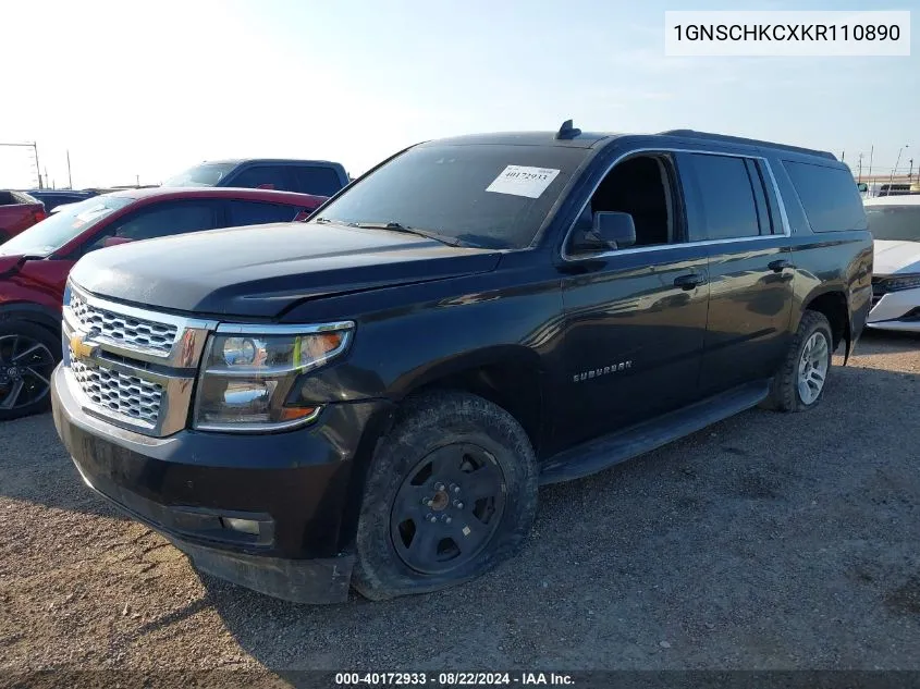 2019 Chevrolet Suburban Lt VIN: 1GNSCHKCXKR110890 Lot: 40172933