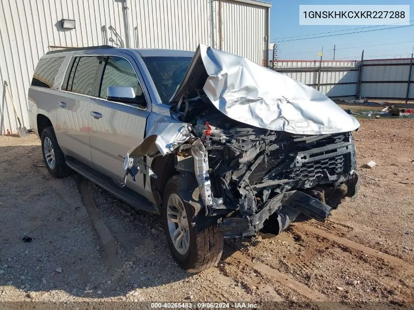 2019 Chevrolet Suburban Lt VIN: 1GNSKHKCXKR227288 Lot: 40265483