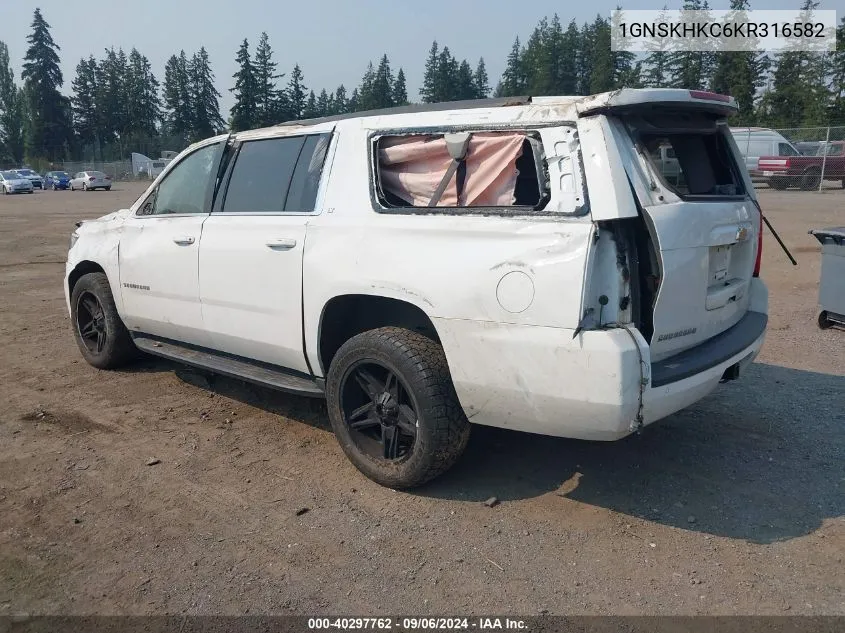 2019 Chevrolet Suburban Lt VIN: 1GNSKHKC6KR316582 Lot: 40297762