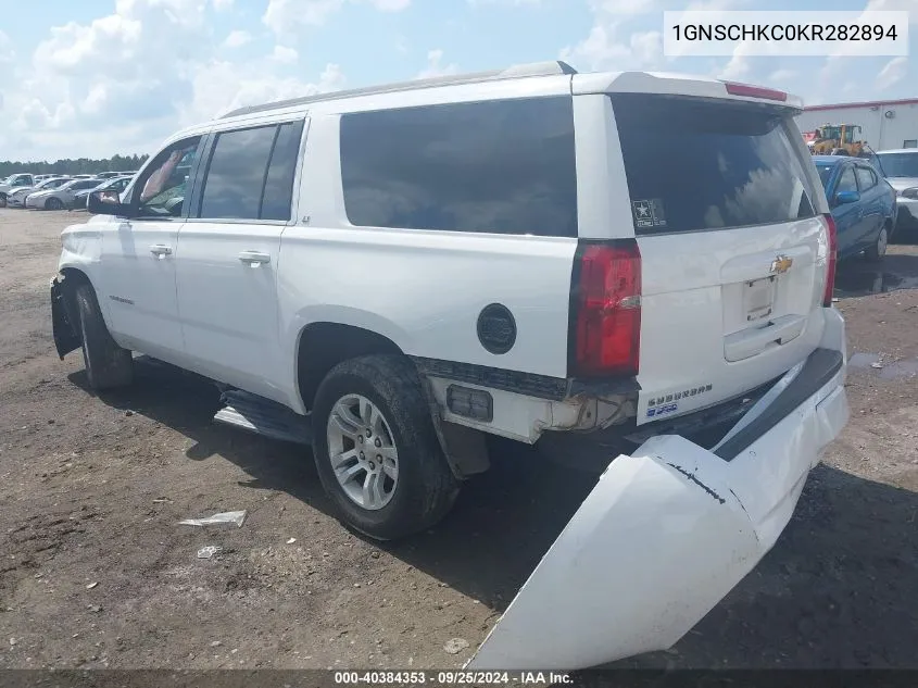 2019 Chevrolet Suburban Lt VIN: 1GNSCHKC0KR282894 Lot: 40384353