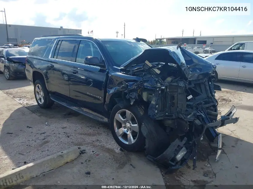 1GNSCHKC7KR104416 2019 Chevrolet Suburban Lt