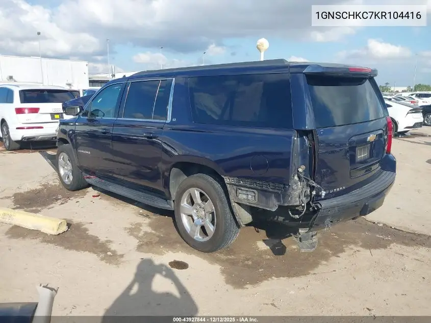 1GNSCHKC7KR104416 2019 Chevrolet Suburban Lt
