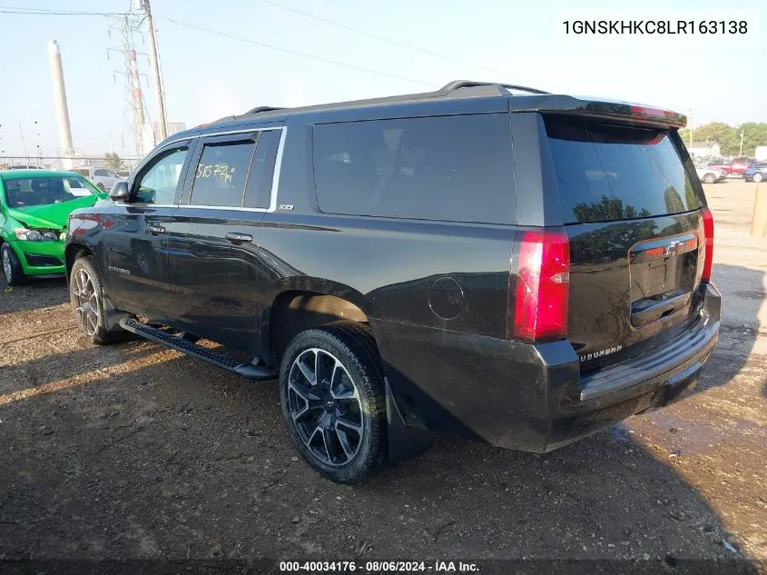 2020 Chevrolet Suburban K1500 Lt VIN: 1GNSKHKC8LR163138 Lot: 40034176