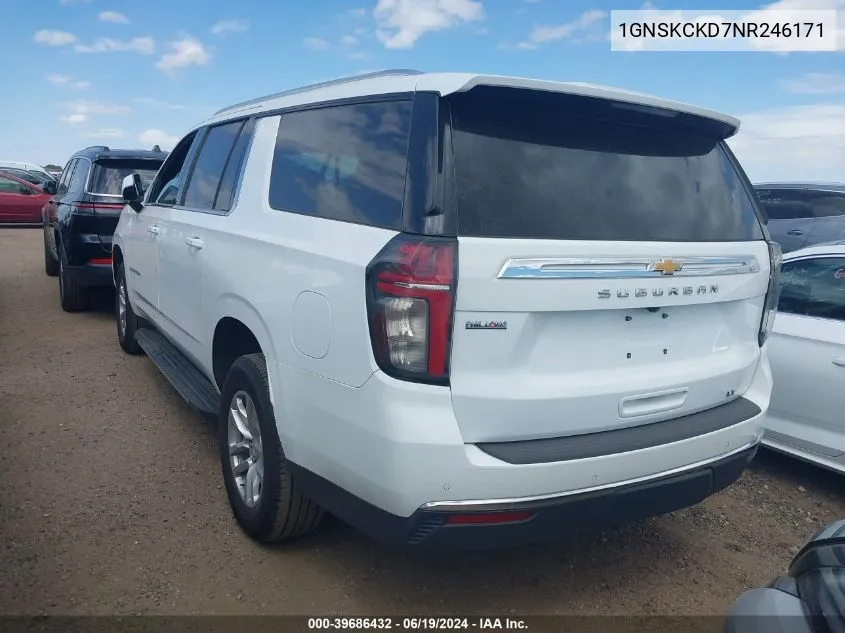 1GNSKCKD7NR246171 2022 Chevrolet Suburban 4Wd Lt