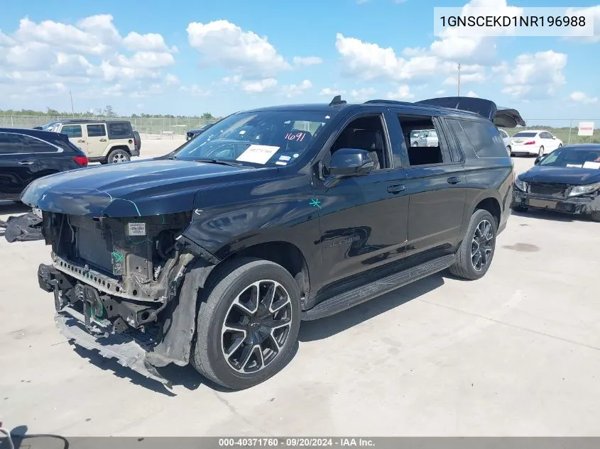 2022 Chevrolet Suburban 2Wd Rst VIN: 1GNSCEKD1NR196988 Lot: 40371760